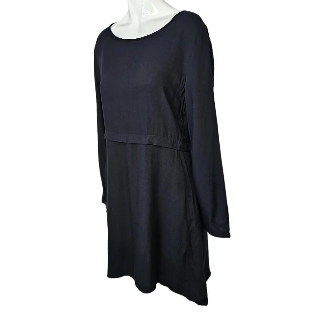 Aritzia Talula Keyhole Back Black Long Sleeve Mini Dress Size 6 - Picture 4 of 6